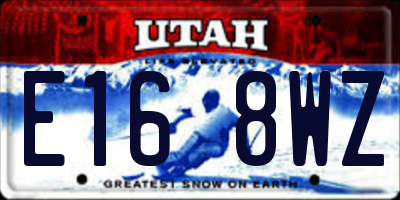 UT license plate E168WZ