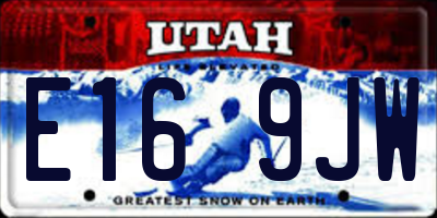 UT license plate E169JW