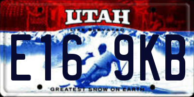 UT license plate E169KB