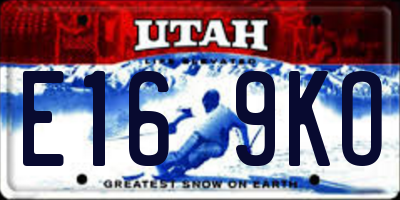 UT license plate E169KO