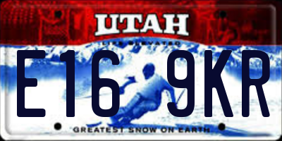 UT license plate E169KR