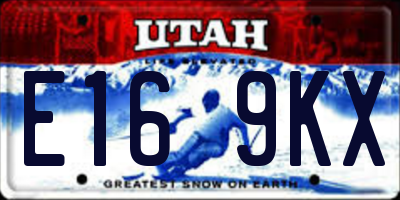 UT license plate E169KX