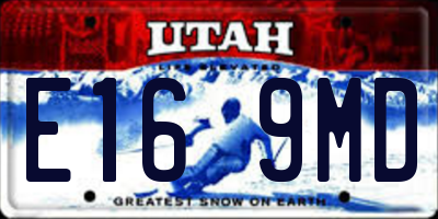 UT license plate E169MD