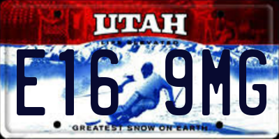 UT license plate E169MG