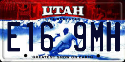 UT license plate E169MH