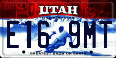 UT license plate E169MT