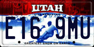 UT license plate E169MU