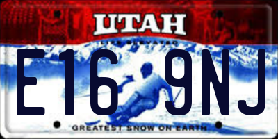 UT license plate E169NJ