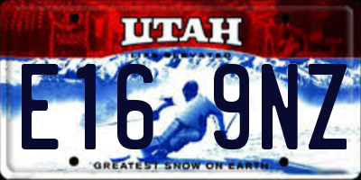 UT license plate E169NZ