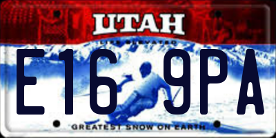 UT license plate E169PA
