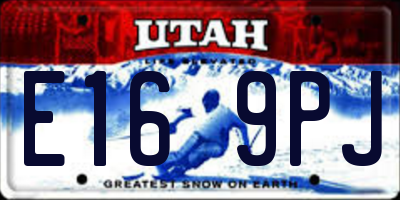 UT license plate E169PJ
