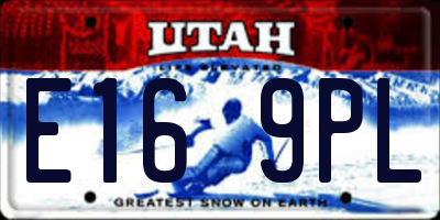 UT license plate E169PL