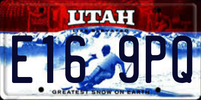 UT license plate E169PQ