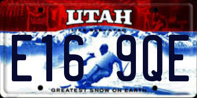 UT license plate E169QE