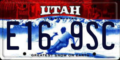UT license plate E169SC
