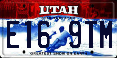 UT license plate E169TM