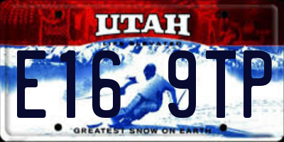 UT license plate E169TP