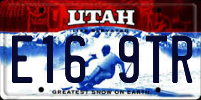 UT license plate E169TR