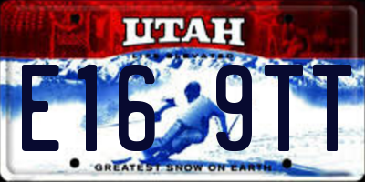 UT license plate E169TT