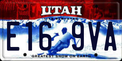 UT license plate E169VA