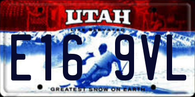 UT license plate E169VL
