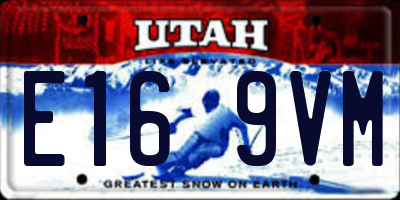 UT license plate E169VM