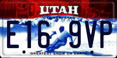 UT license plate E169VP