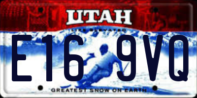 UT license plate E169VQ