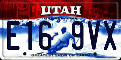 UT license plate E169VX