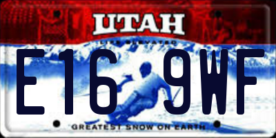 UT license plate E169WF
