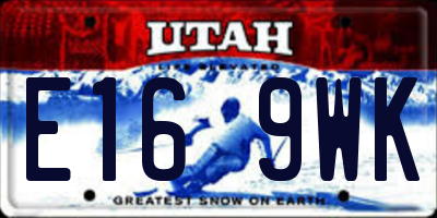 UT license plate E169WK