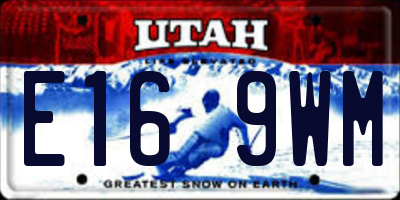 UT license plate E169WM