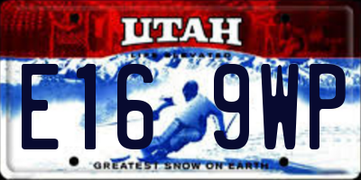 UT license plate E169WP