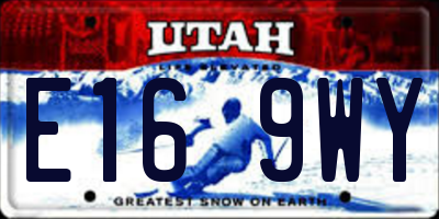 UT license plate E169WY