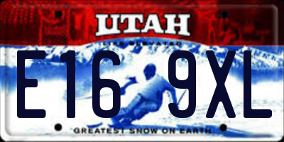 UT license plate E169XL