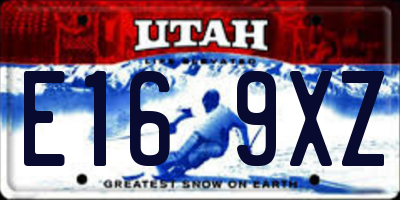 UT license plate E169XZ