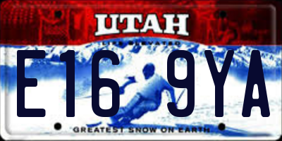 UT license plate E169YA