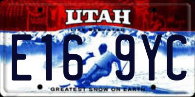 UT license plate E169YC