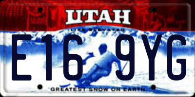UT license plate E169YG