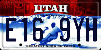 UT license plate E169YH