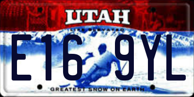UT license plate E169YL