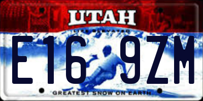 UT license plate E169ZM