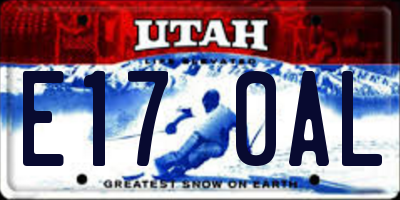 UT license plate E170AL