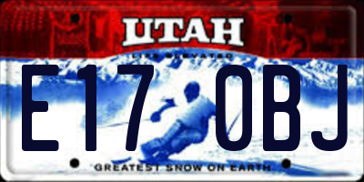 UT license plate E170BJ