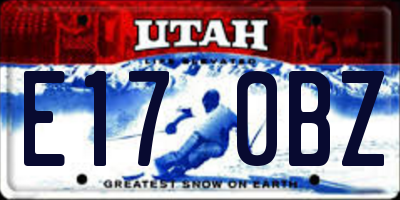 UT license plate E170BZ