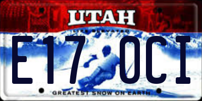 UT license plate E170CI