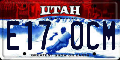 UT license plate E170CM