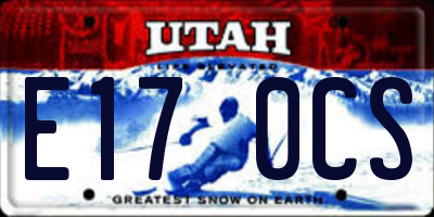 UT license plate E170CS
