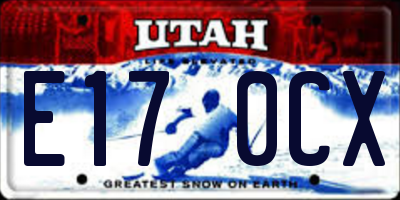 UT license plate E170CX