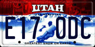 UT license plate E170DC